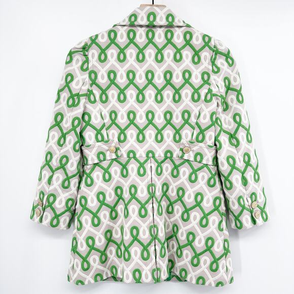 Juicy Couture Vintage Y2K Embroidered Pea Coat in Gray Green White Size Small - Picture 2 of 13